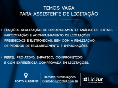Vaga Para Assistente De Licitação